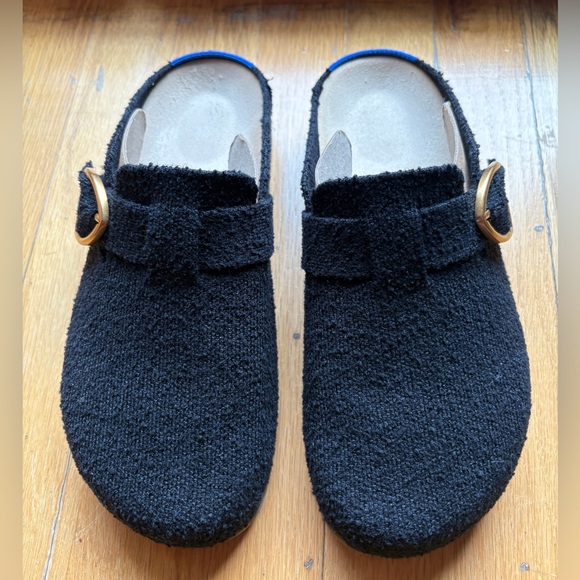 Rothy’s Buckle Clog in soft black boucle Sz 7 - Picture 3 of 4